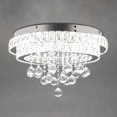 thumbnail image 4 of Crystal Ceiling Light, Modern Ceiling Light with Remote Control Silver 50*25cm, 4 of 20