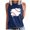 Blue tank tops, variant on Wycnly Summer Saving Tank Top for Women Workout Tops Breathable Comfy Loose Classic Tank Blouses Casual Baseball Print Sleeveless Shirt Ladies Sleeveless Shirt