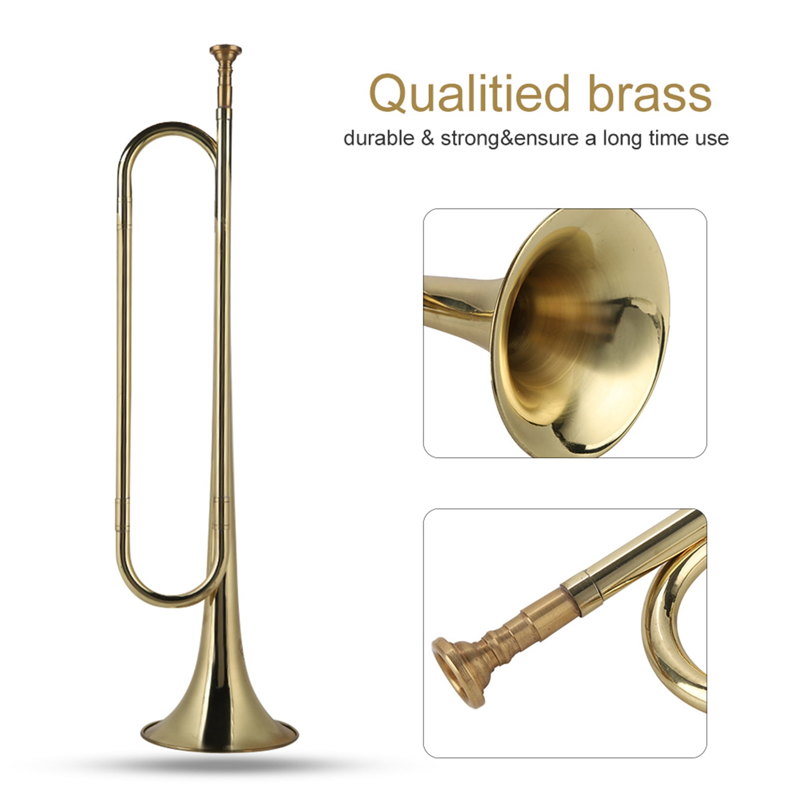 for teenagers 20.5*4.8in Cavalry Trumpet, Trumpet Teaching Supplies Stage Performance Enthusiast Beginner