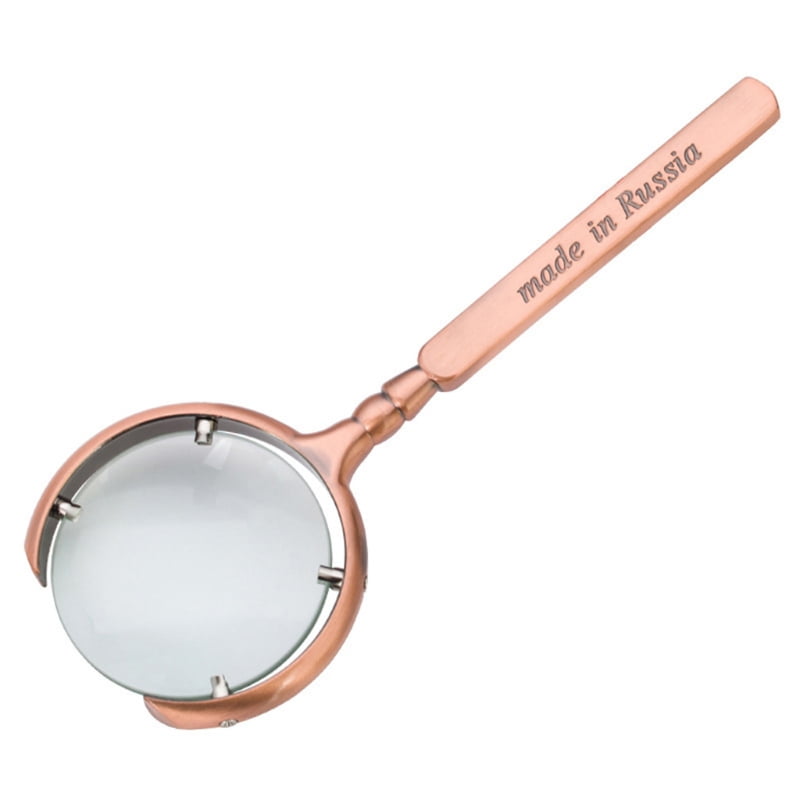 Handheld Magnifier Full red Bronze Metal Handheld HD Optical Magnifier 10x 7 cm Multipurpose Personal Magnifier Handheld Magnifier Full red Bronze Metal Handheld HD Optical Magnifier 10x 7 cm Multipurpose Personal Magnifier