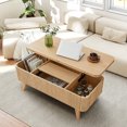 thumbnail image 4 of Wirrytor 3 in 1 Lift Top Coffee Table with Storage, Center Table with Hidden Compartments for Living Room, Coffee Table for Living Room, Nature, 4 of 9