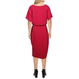 Kensie Women's Blouson Wrap Dress Blue Size 8