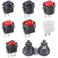 thumbnail image 2 of 10Pcs Small Size Round Rocker Switch LED Illuminated Car board Boat Van KCD-15 15mm 2/3PIN I/O Button Power Switches ,Easy to Install, 2 of 5