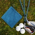 thumbnail image 1 of Toalla de pelota de golf con clip, toallita de microfibra, paño de limpieza pequeño para palos de golf, pelota de golf Azul oscuro, 1 of 8