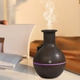 thumbnail image 2 of shyuyusa Large Mist Essential Oil Diffuser, Wooden Vase Diffusers for Home Scent Aromatherapy Diffuser Air Desk Humidifier for Bedroom Large Room Office Waterless Auto Off,10*10*14cm,black, 2 of 5