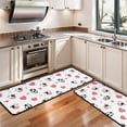 thumbnail image 3 of Kitchen Rugs Sets Of 2,White Cow Heart Egg Pattern Anti Fatigue Kitchen Mat Rugs Non Slip Washable,Decorative Kitchen Floor Mats for Kitchen,Sink,Laundry,17"x47"+17"x47", 3 of 5
