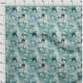 thumbnail image 3 of oneOone Polyester Spandex Dusty Teal Green Fabric Flower Craft Projects Decor Fabric Printed By The Yard 56 Inch Wide-78M, 3 of 4
