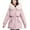 Pink, variant on Viikei Winter Coats for Women Women's Winter Thickening and Velvet Keeping Warm Casual Coat with Hat