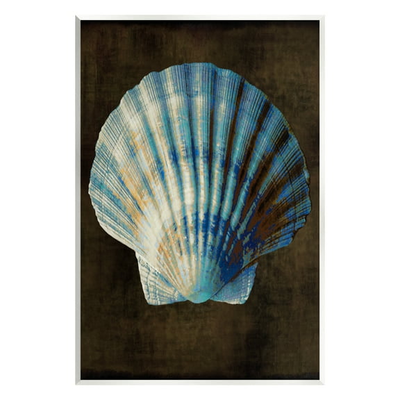 Stupell Industries Dark Clam Shell Nature Painting Unframed Art Print Wall Art, 10 x 15