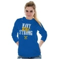 thumbnail image 3 of US Navy Strong Wife Anchor Logo Women Plus Size Long Sleeve Tee Brisco Brands 2X, 3 of 5