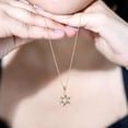 thumbnail image 6 of Rosec Jewels Certified Moissanite Snowflake Pendant with Chain (D-VS1 Quality) - Statement Necklace for Women - Gift for Christmas, 18K Yellow Gold, 6 of 8