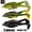 Black, Blue, Green, variant on 3pcs Double Helix Propeller Surface Frog Lure Set, Rotating Tail Floating Swing Bait with Sharp Hook, Suitable for Perch, Catfish and Other Freshwater Fishing