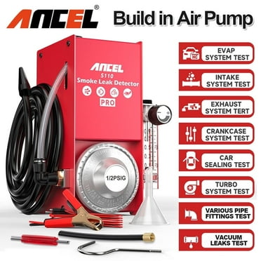 ANCEL EVAP Smoke Machine Car Leak Dector Vacuum Pipe Leak Diagnostic, Car Fuel Pressure Gauge Tester, Smoke Machine for Automotive Truck