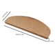 thumbnail image 3 of Esterilla curva plegable para escaleras | Self No | Alfombra antideslizante de poliéster antideslizante | Lavable Reutilizable | 21,6x8,2 pulgadas marrón gris caqui | 1 Pieza | Prueba de suciedad, 3 of 6