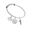 thumbnail image 2 of Delight Jewelry Silvertone Chainsaw Silvertone Let Things Go Tree Charm Bangle Bracelet, 2 of 4