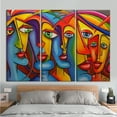 thumbnail image 2 of Colorful Face Canvas Art, Abstract People Wall Decor, Abstract Canvas Art, Contemporary Art Canvas, Human Face Poster, Modern Wall Decor, Canvas Wall Decor - White Framed, 2 of 9