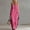 Pink, variant on Women's Half Zip Contrast Trim Jumpsuit – Sleeveless Loose Wide Leg with Pockets, Casual Summer One Piece White，XL