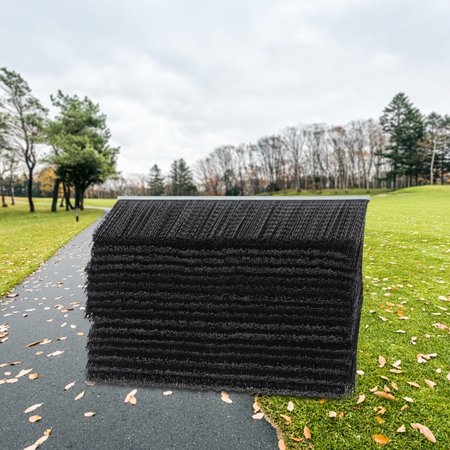 Fichiouy Large Lawn Sweeper Brush Walk Behind Push Brushes Leaf Sweeper Brush Black USA