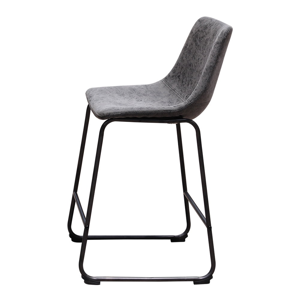 Abble 24" Bar Stool, Charcoal, Set of 2