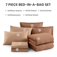 thumbnail image 2 of Amberspace Cationic Dyeing 7-piece Bed in a Bag Comforter Set with Sheets,Autumn Leaf,Queen, 2 of 6