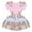 Pink T-shirt Bunny Skirt 2PCS Set, variant on Maxcozy Toddler Kids Baby Girls Easter Outfit T-Shirt Tops Strap Bunny Skirt 2Pcs Clothes Set