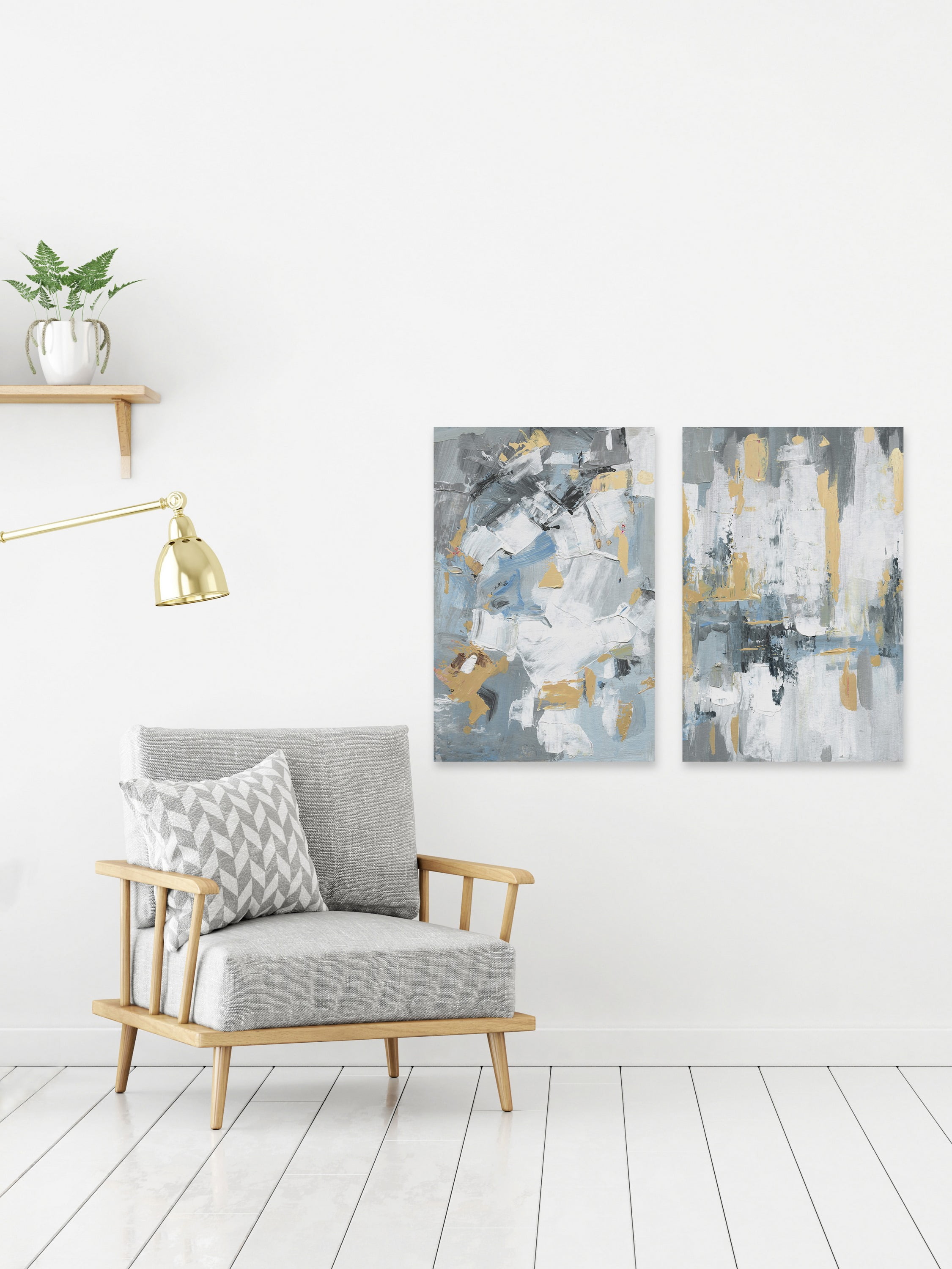 Marmont Hill White and Creams Diptych