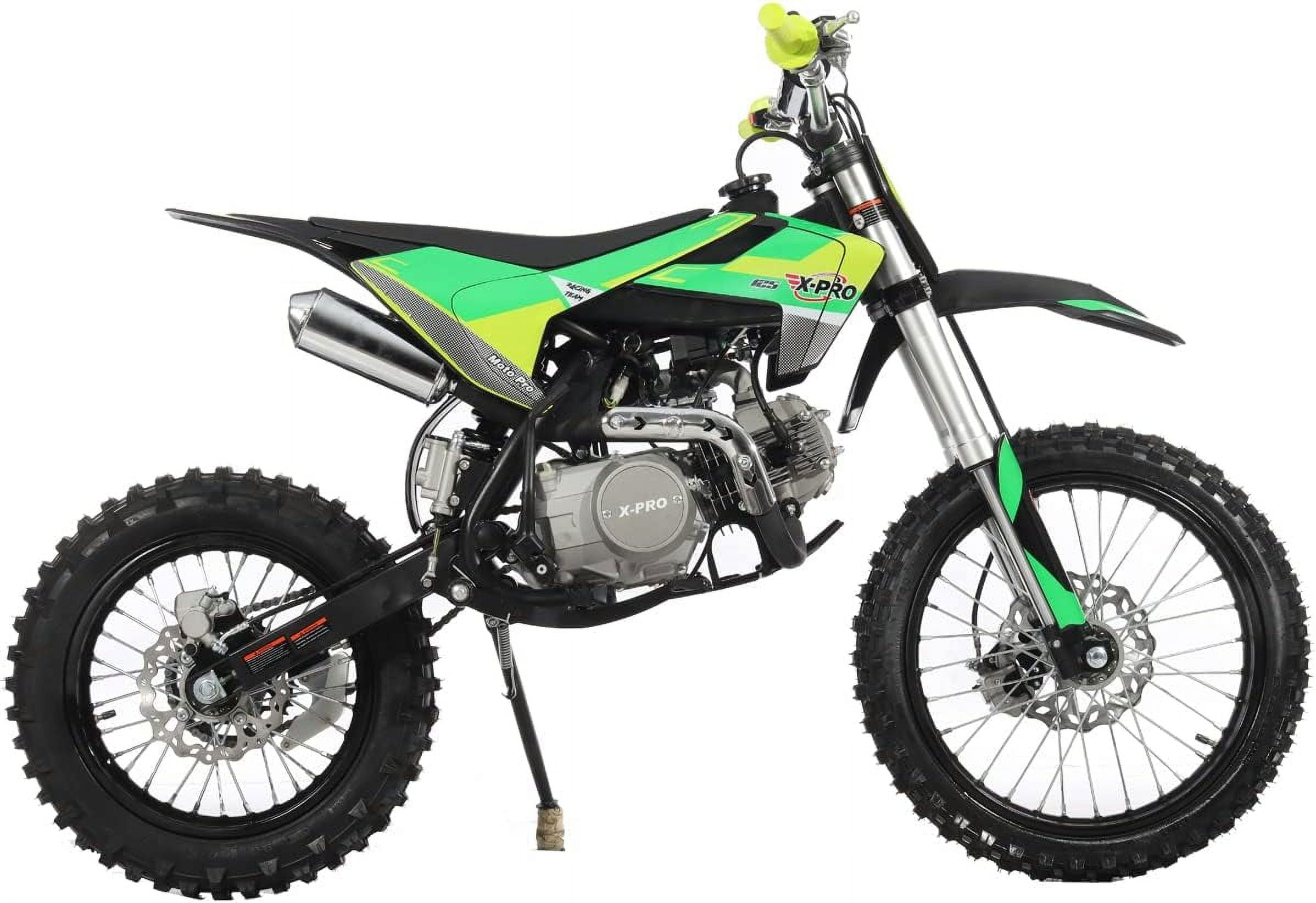 X-Pro Brand New X9 125cc Pit Dirt Bike with 4-Speed Manual Transmission Kick Start 17"/14" Tires