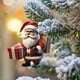 thumbnail image 1 of Adorno colgante de Papá Noel acrílico de 20 cm | Colgante para árbol de Navidad transparente y ligero | Decoración navideña resistente al agua y al sol | Decoración festiva para interiores y, 1 of 6
