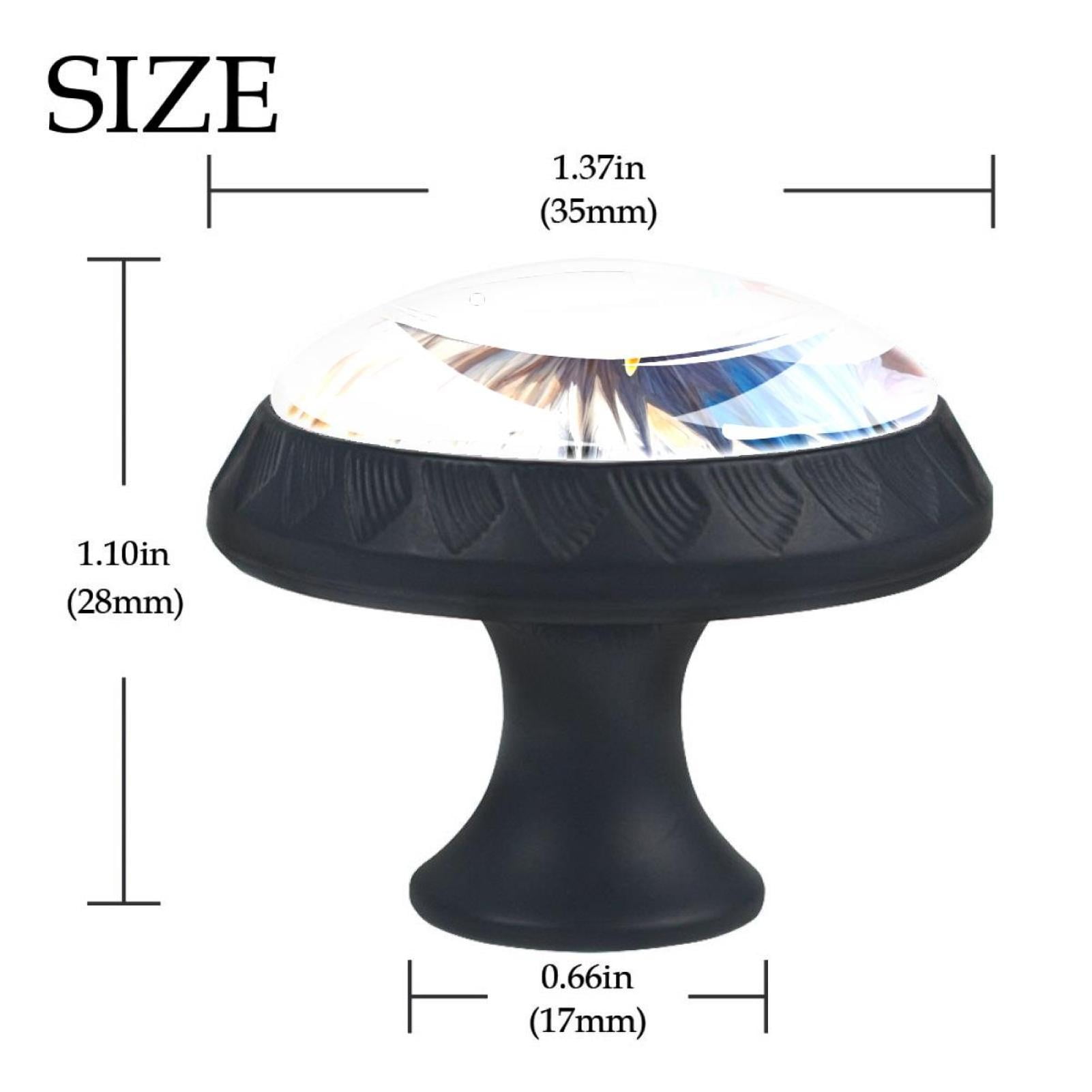 4 Pcs Eagle and American Flag Knobs for Kitchen Cabinet Cupboard Dresser Bookcase Drawer Pulls Handles Round Home Decor