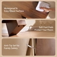 thumbnail image 3 of Hearthlight Home 55" Wood Console Table for Hallway, Farmhouse 2-Tier Sofa Table Entryway Table, Foyer Display Table for Entrance, Living Room, 3 of 9