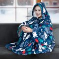 thumbnail image 4 of Gogreen Official Oversized Hoodie Sherpa Fleece Bed Blanket, Ultra Comfortable Kangaroo Pocket, 4 of 9