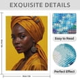thumbnail image 3 of Diamond Art Kit for Adults, Regal Headscarf Elegant Earrings Diamond Painting for Adults Beginners, 5D DIY Diamond Art Painting Kits, Colorful Diamond Painting Craft for Home Decor 12x16, 3 of 7