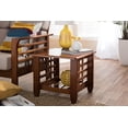 thumbnail image 5 of Baxton Studio Larissa Moderne Classique Style Mission Fini Cerisier Bois Brun Salon Table d'Appoint Occasionnelle, 5 of 5