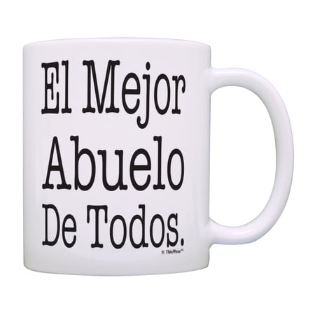 ThisWear Best Grandpa Gifts El Mejor Abuelo De Todos Mug Grandpa Grandchild Gifts Coffee Mug