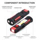thumbnail image 4 of Linterna Led Para Exteriores, Interruptor De Botón, Linterna Fuerte, Foco De Carga Usb, Linterna Con Cuentas Xpe Cob Para Exteriores Guardurnaity HA022034-00, 4 of 7