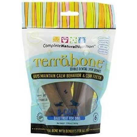 Complete Natural Nutrition Terrabone B-Calm Dental Chew Dog Treats, 6 Ct