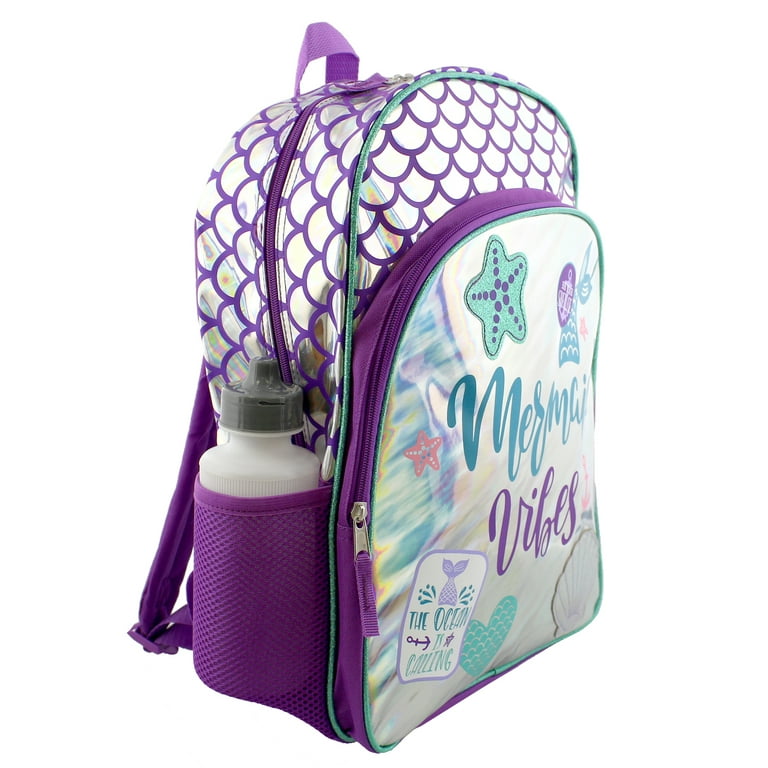 Mermaid Tail Girls Iridescent School Backpack Bag B19GC42888