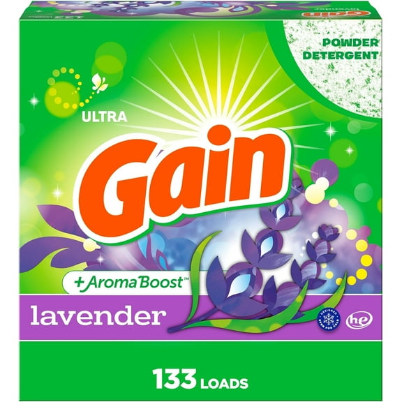 Powder Laundry Detergent, Lavender Scent, 133 Loads, 123 OZ