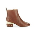 thumbnail image 2 of Isa Tapia Women's Hardy Calf Leather Low Block Heel Ankle Boots - Cognac, Size 35, 2 of 5