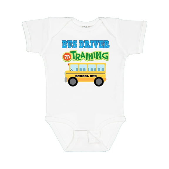 Inktastic Bus Driver in Training Boys or Girls Baby Bodysuit