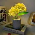 thumbnail image 4 of Lámpara de escritorio, luz de noche, lámpara de simulación de flores LED con función LED y jarrón, 4 of 6