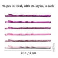 thumbnail image 2 of OULII Barrettes pour Femmes Épingles à Cheveux Décoratives en Métal Voyage 96 Pcs, 2 of 5