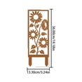 thumbnail image 3 of Rusty Metal Garden Stake, 2D 14.18 inches Garden Column Rust Steel Statue, Modern Garden Sculpture, Metal Patio Landscape Decor, Art Column for Lawn, Porch, Backyard Decoration, Style F, 3 of 9