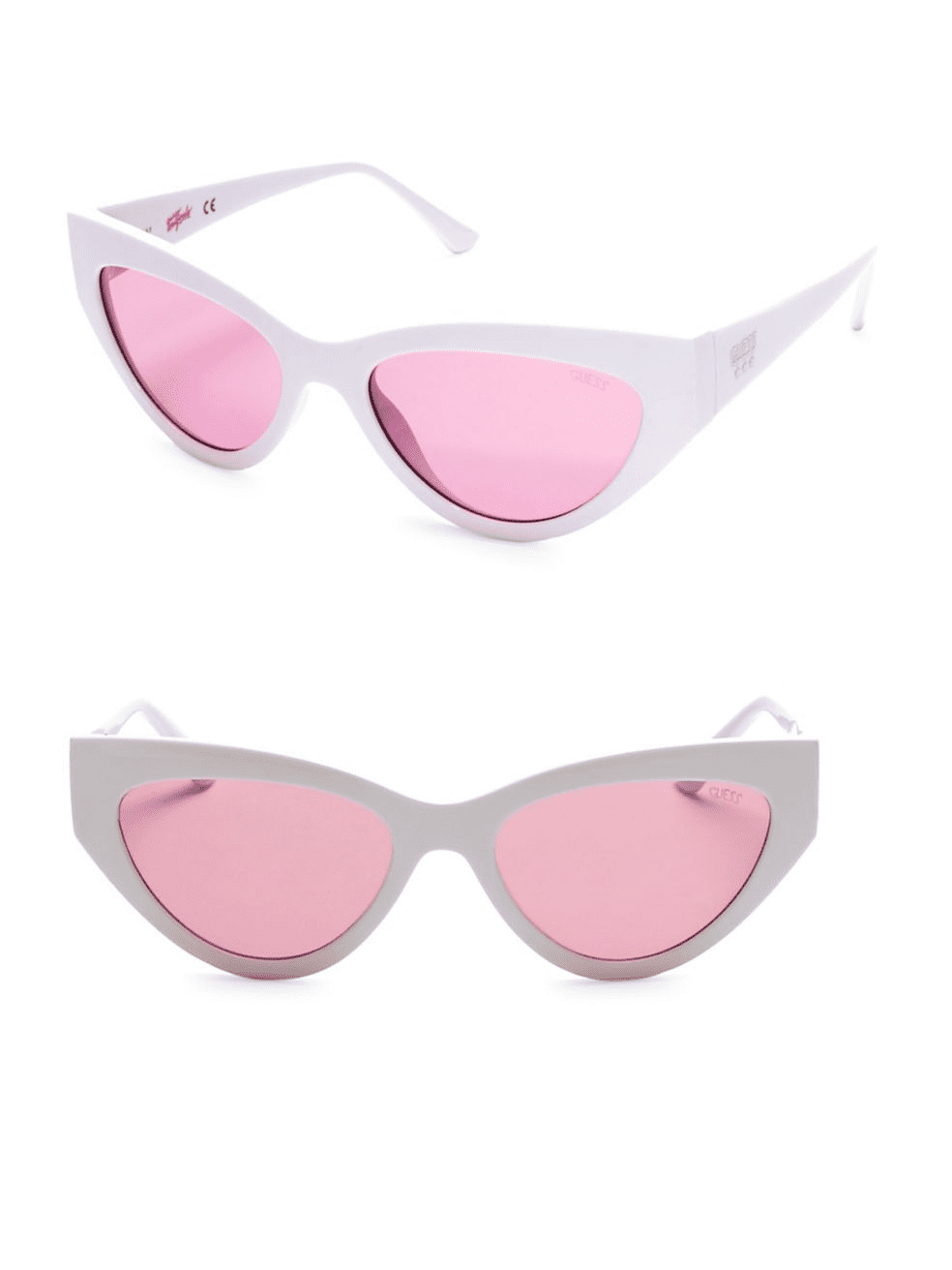 White sunglasses with pink lenses Clearance