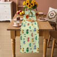 thumbnail image 2 of Green Cartoon Truck Table Runner 108 Inches, Funny Cute Colorful Car Tree Polka Dot Bed Runner Dresser Scarves Tabletop for Indoor Outdoor Parties/Ceremony/Banquet, 13"x 108", 2 of 9