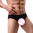 thumbnail image 2 of Mens Underwear,Men's Underwear Soft Breathable Comfort Fit Daily Underpants Gentle Stretch Fabric Supportive Briefs,Men's Underwear,Black,L, 2 of 4
