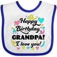 thumbnail image 3 of Inktastic Happy Birthday, Grandpa I Love You Boys or Girls Baby Bib, 3 of 4