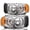 Chrome Amber, variant on Bryght Halogen Headlights Fits 2002-2005 Dodge Ram 1500 2500 3500