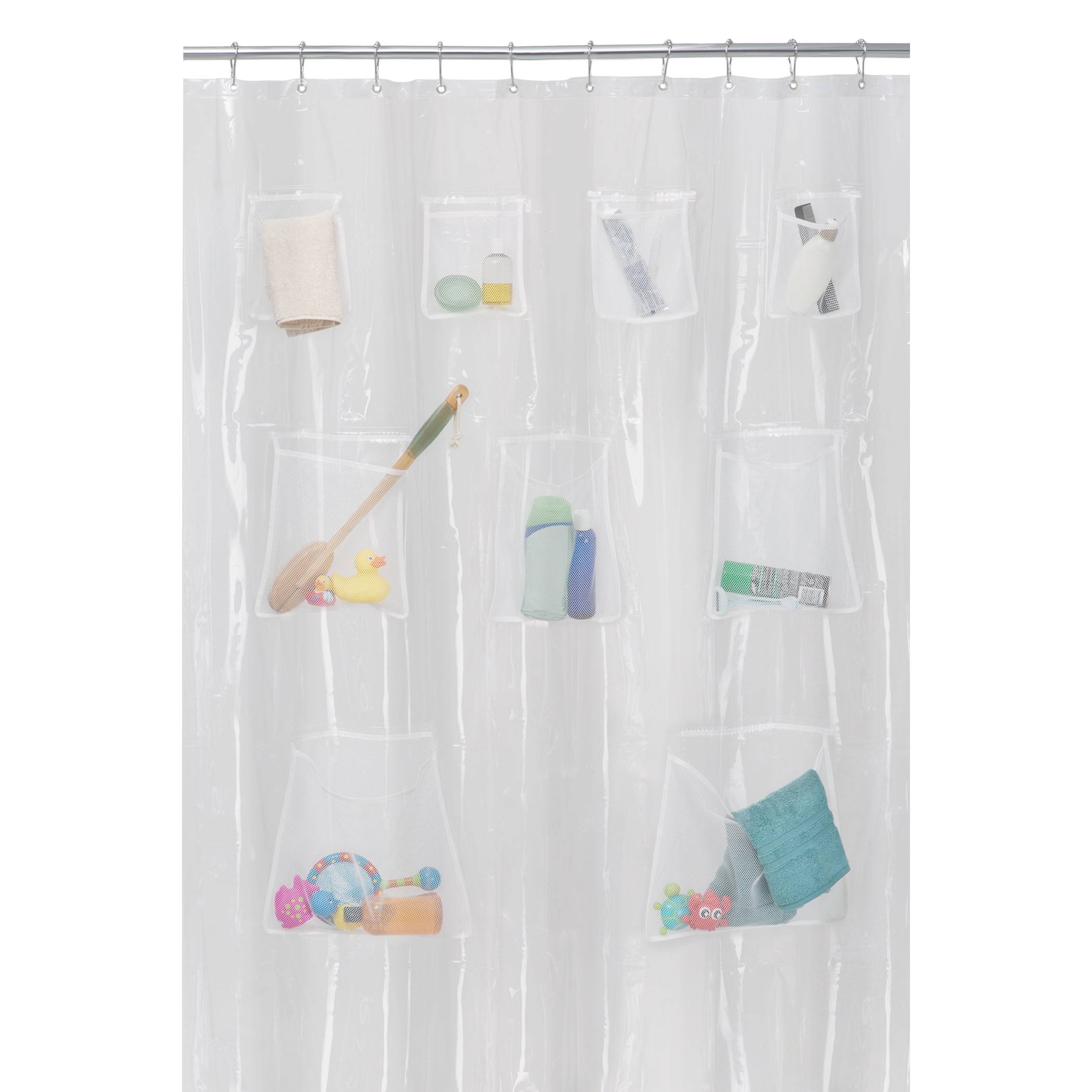 Shower Curtain With Pockets