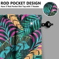 thumbnail image 5 of Tropical Plant Kitchen Curtains Set with Jungle Leaves and Hawaiian Floral, Rod Pocket Tier and Valance, Light Filtering and Eco-Friendly Panels for Kitchen Use, 5 of 6